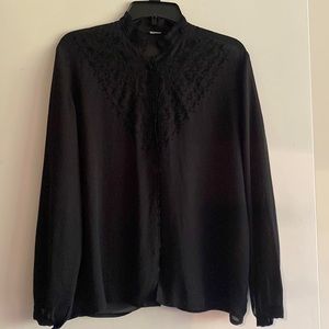 Black and dressy blouse